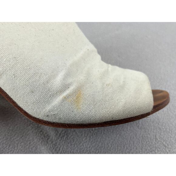 CHARLOTTE STONE Off White Slip On Mule Heel Sandals Shoes   Women's Size 7 - Picture 9 of 9